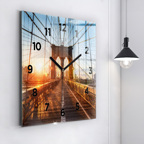 Orologio quadrato Ponte di Brooklyn New York