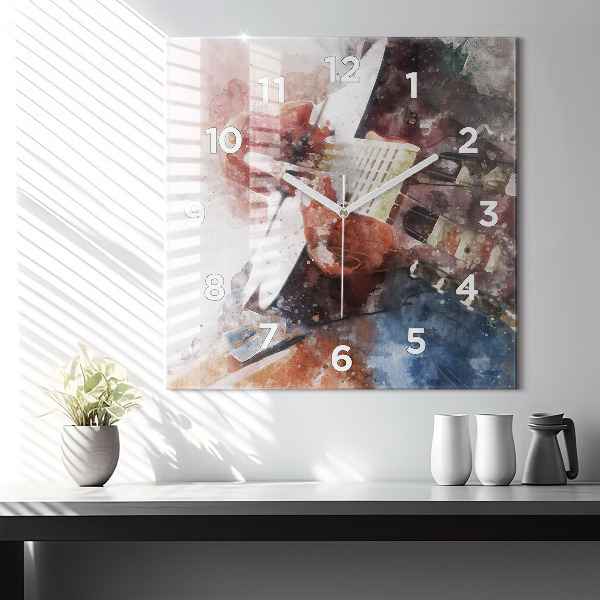 Orologio quadrato Visualizzazione della chitarra