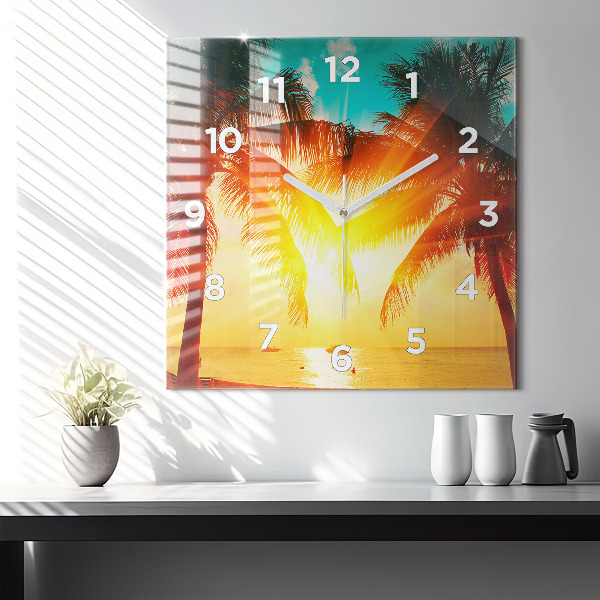 Orologio quadrato in vetro Vacanze Relax Estate