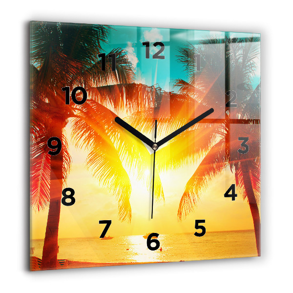 Orologio quadrato in vetro Vacanze Relax Estate
