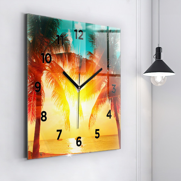 Orologio quadrato in vetro Vacanze Relax Estate
