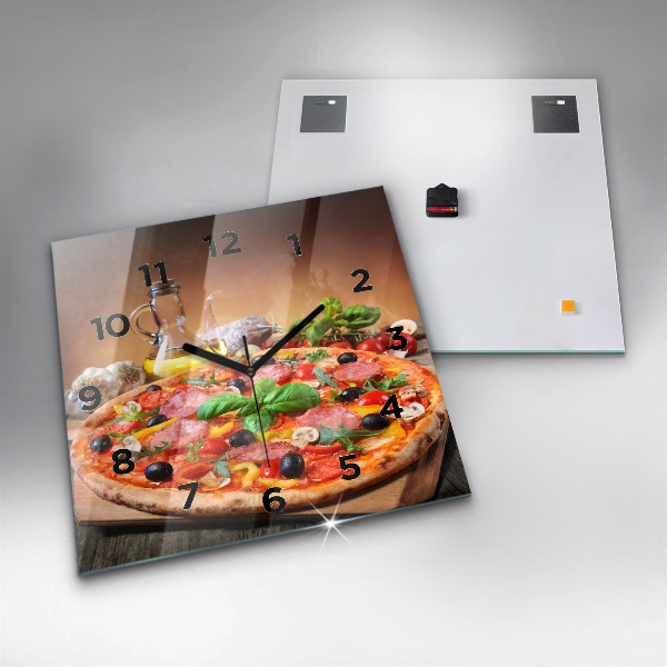 Orologio quadrato in vetro Il cuore culinario d'Italia