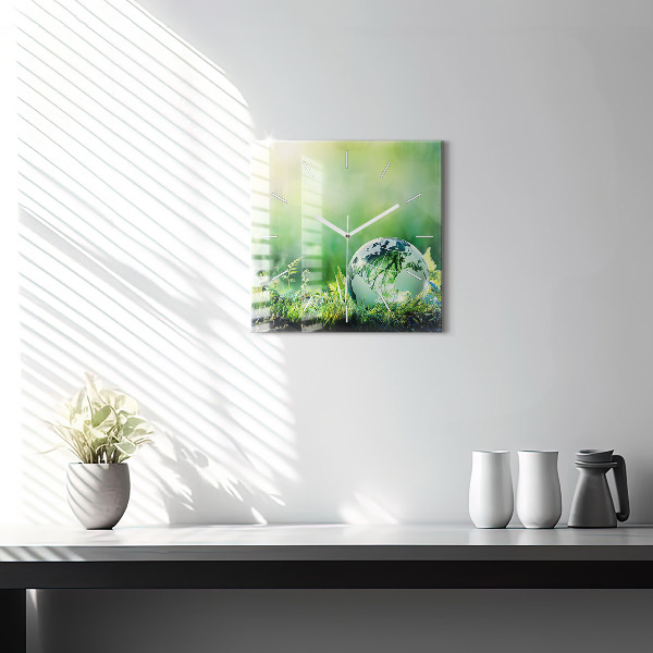 Orologio quadrato in vetro Globo