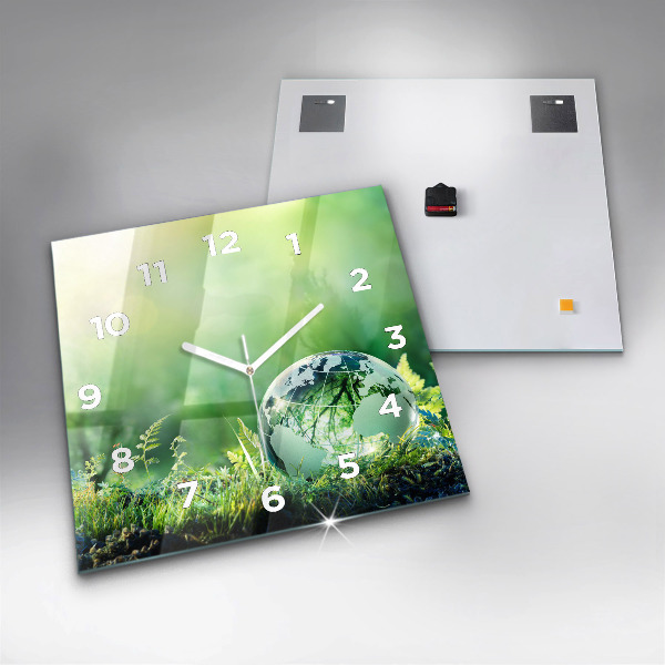 Orologio quadrato in vetro Globo