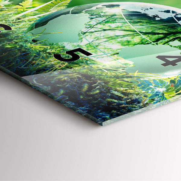 Orologio quadrato in vetro Globo