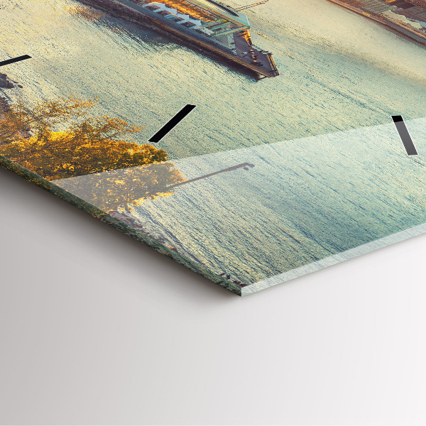 Orologio quadrato in vetro New York Manhattan