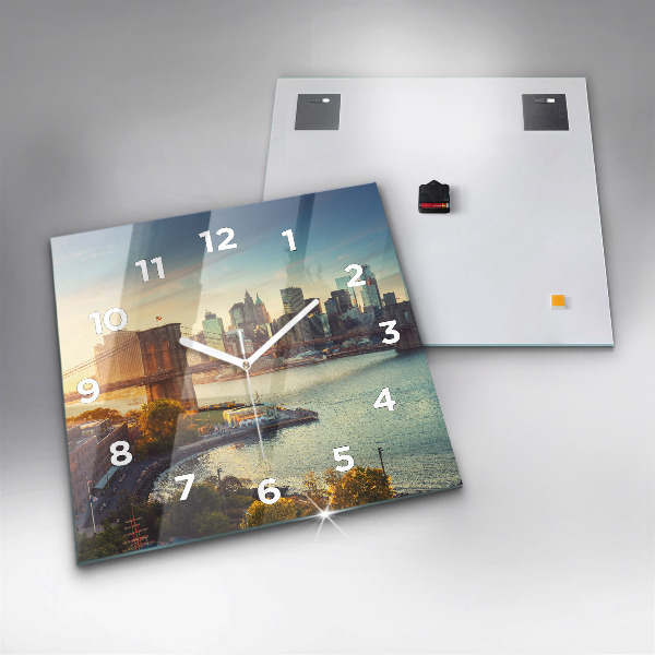 Orologio quadrato in vetro New York Manhattan