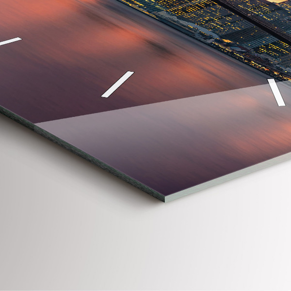 Orologio quadrato in vetro Fiume orientale di New York