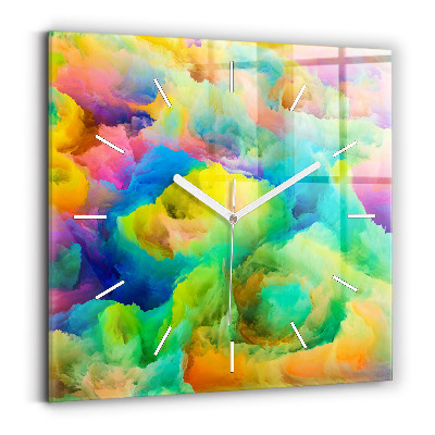 Orologio quadrato in vetro Texture frattale