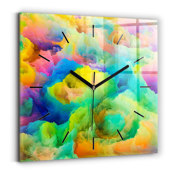 Orologio quadrato in vetro Texture frattale