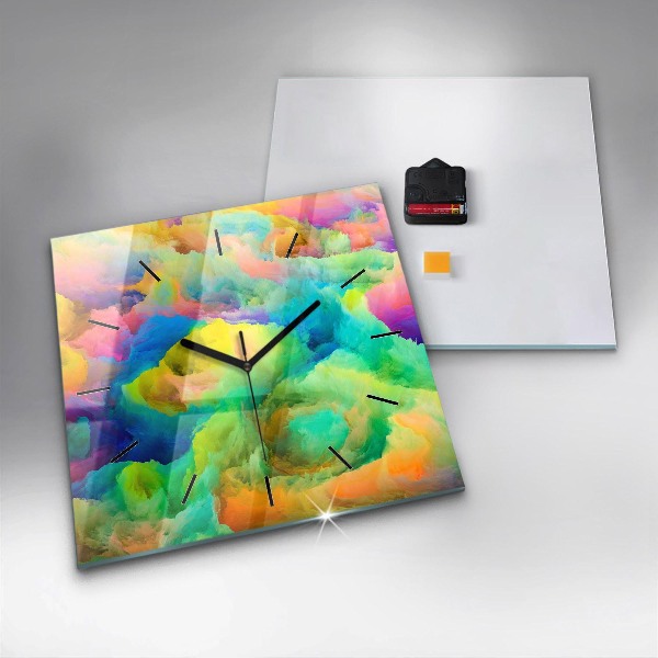 Orologio quadrato in vetro Texture frattale