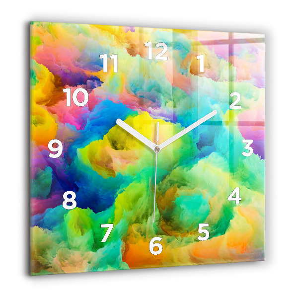 Orologio quadrato in vetro Texture frattale