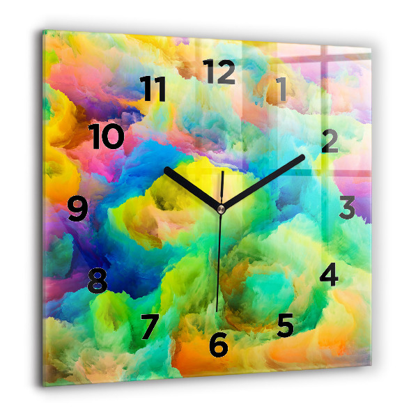 Orologio quadrato in vetro Texture frattale