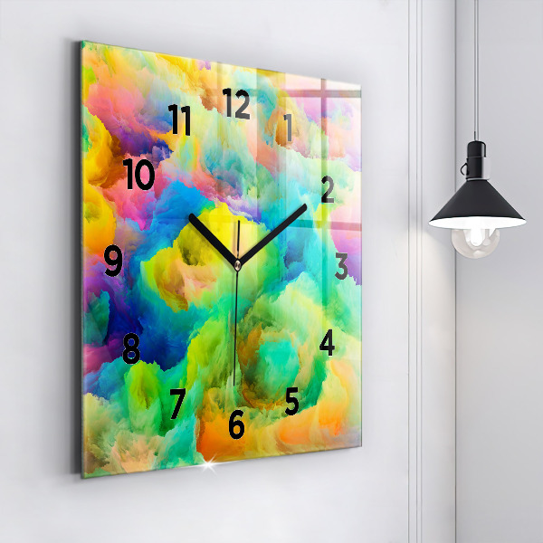 Orologio quadrato in vetro Texture frattale