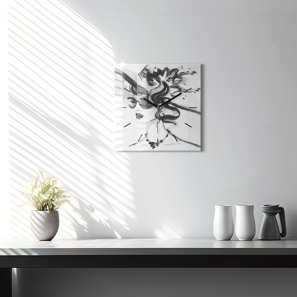 Orologio quadrato in vetro Donna alla moda