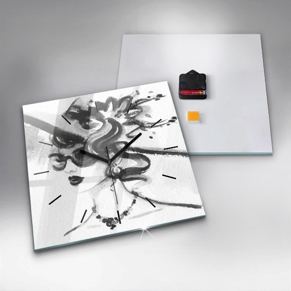 Orologio quadrato in vetro Donna alla moda