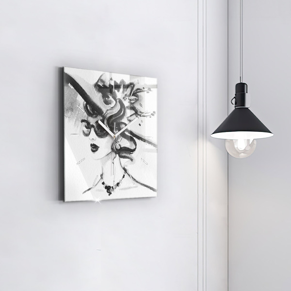 Orologio quadrato in vetro Donna alla moda