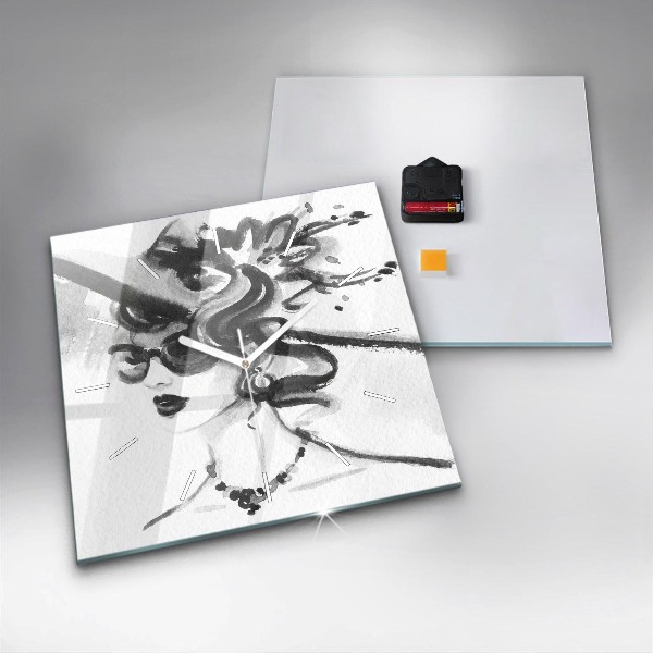 Orologio quadrato in vetro Donna alla moda