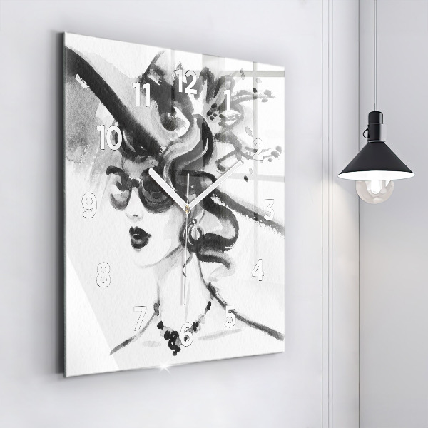 Orologio quadrato in vetro Donna alla moda