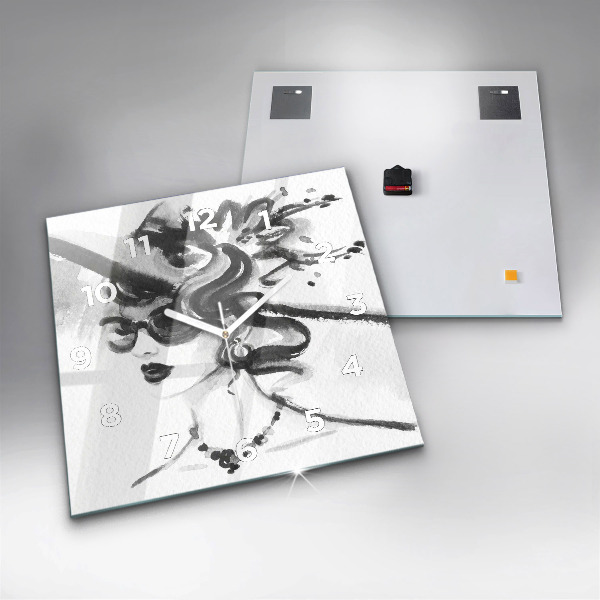 Orologio quadrato in vetro Donna alla moda