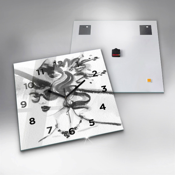 Orologio quadrato in vetro Donna alla moda