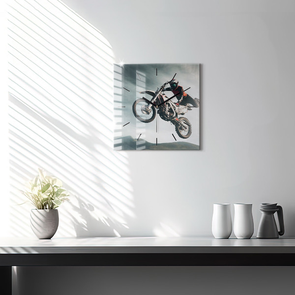 Orologio quadrato in vetro Stile motore Adrenalina