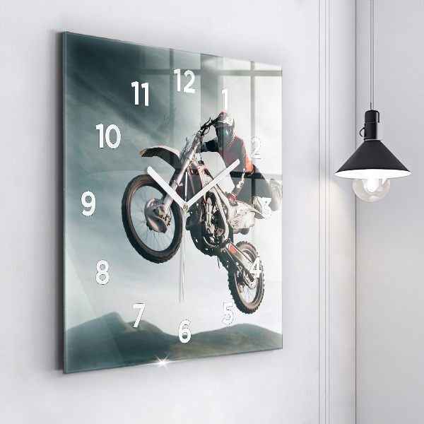 Orologio quadrato in vetro Stile motore Adrenalina