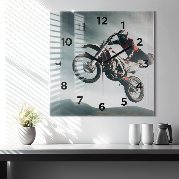Orologio quadrato in vetro Stile motore Adrenalina