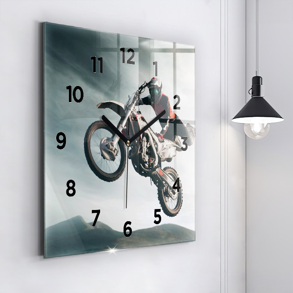Orologio quadrato in vetro Stile motore Adrenalina