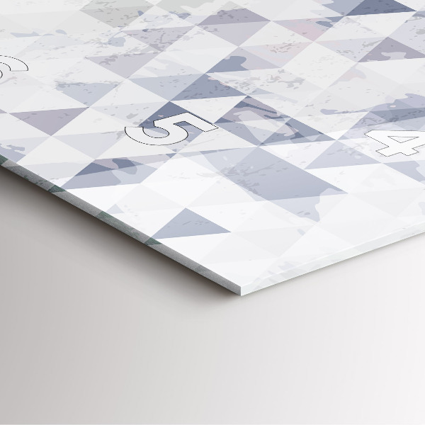 Orologio quadrato in vetro Motivo geometrico