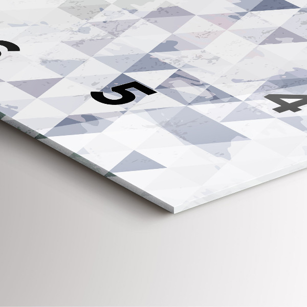 Orologio quadrato in vetro Motivo geometrico