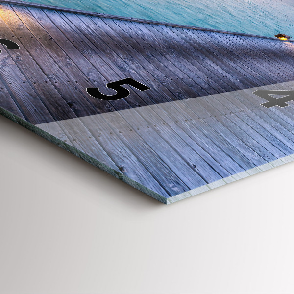 Orologio quadrato in vetro Tramonto Maldive