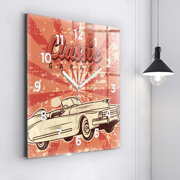 Orologio quadrato in vetro Auto d'epoca retrò