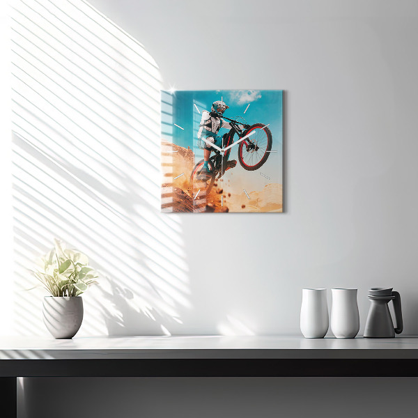 Orologio quadrato in vetro Stuntman e adrenalina