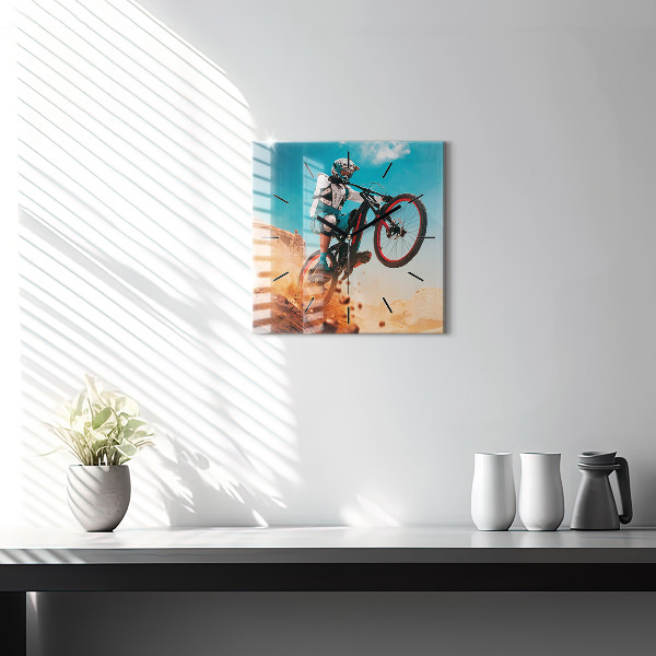 Orologio quadrato in vetro Stuntman e adrenalina