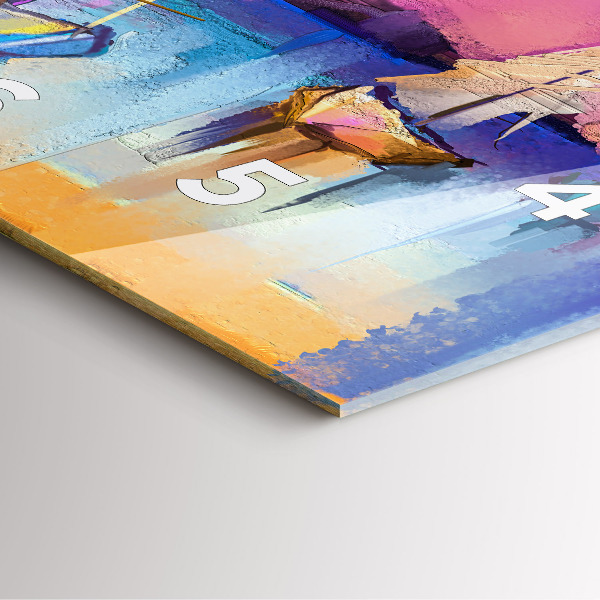 Orologio quadrato in vetro Paesaggio marino