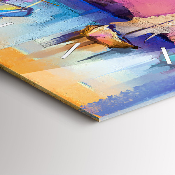 Orologio quadrato in vetro Paesaggio marino