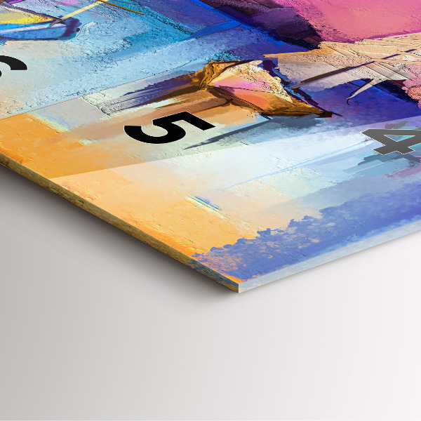 Orologio quadrato in vetro Paesaggio marino