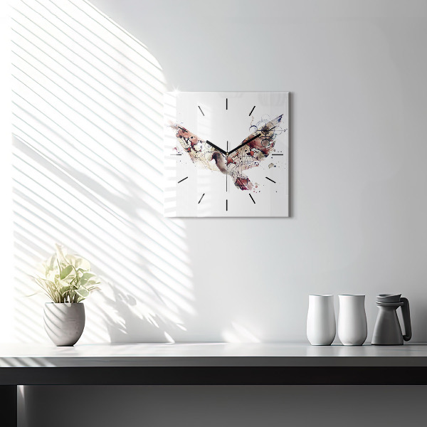 Orologio quadrato in vetro Vista astratta