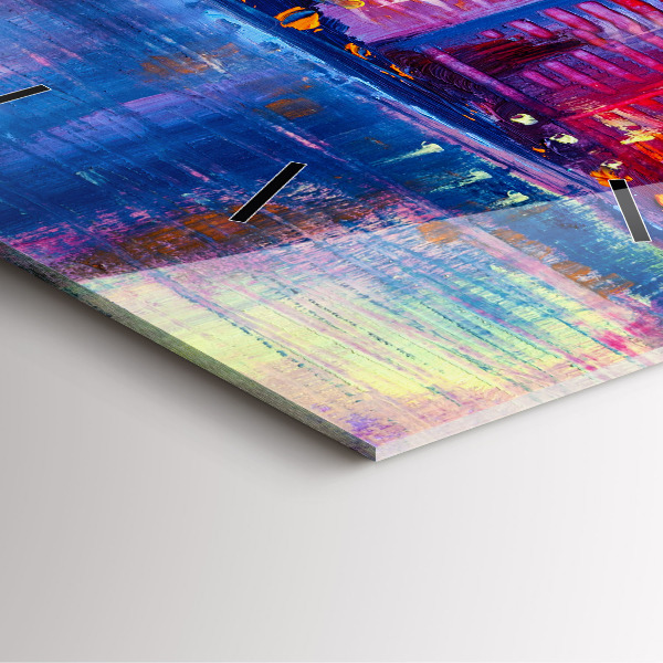 Orologio quadrato in vetro Astrazione del grattacielo