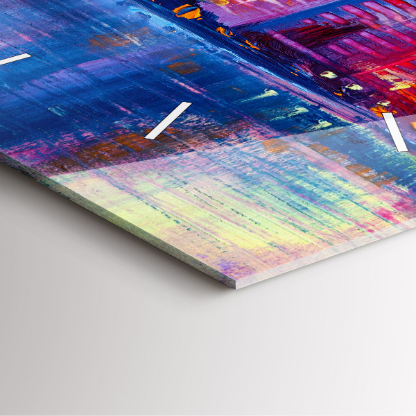 Orologio quadrato in vetro Astrazione del grattacielo