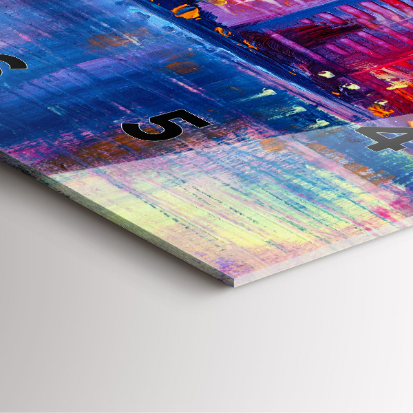 Orologio quadrato in vetro Astrazione del grattacielo