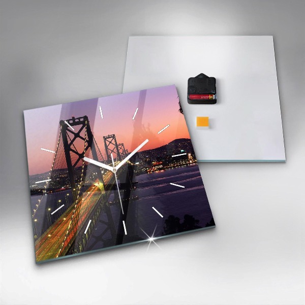 Orologio quadrato tramonto negli Stati Uniti