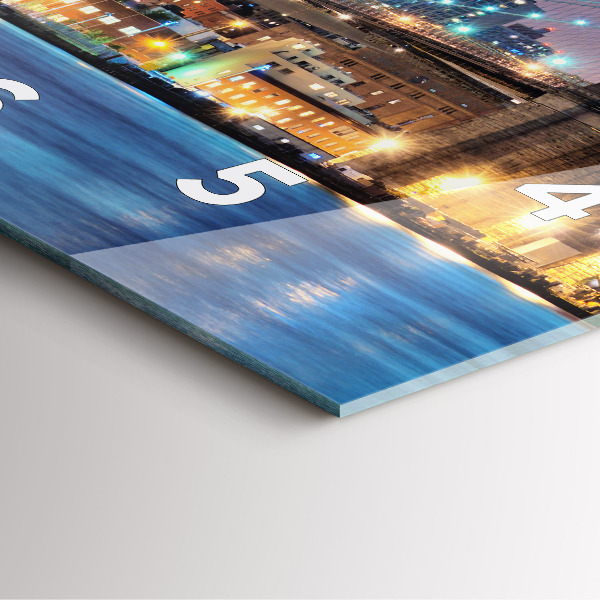 Orologio quadrato Ponte di Brooklyn e East River