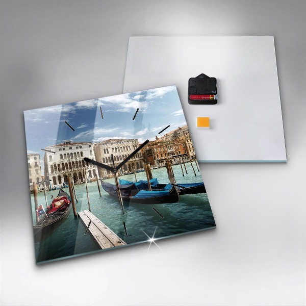 Orologio quadrato Gondole Venezia Italia