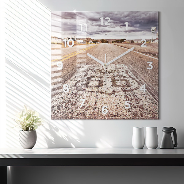 Orologio quadrato Strada 66 USA