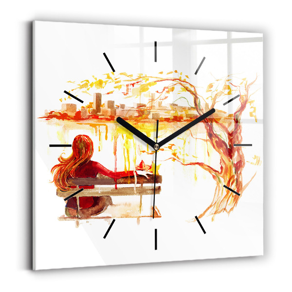 Orologio quadrato Paesaggio autunnale