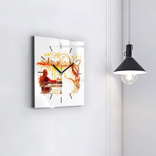 Orologio quadrato Paesaggio autunnale