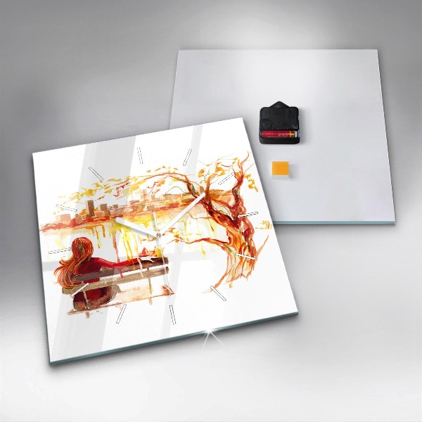 Orologio quadrato Paesaggio autunnale