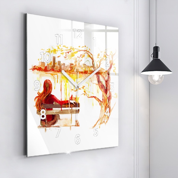 Orologio quadrato Paesaggio autunnale